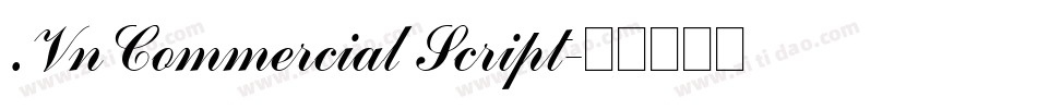 .VnCommercial Script字体转换